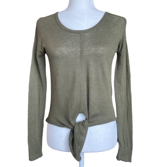 Madewell Women’s long sleeve tie front lightweight sweater—Sz XXS - Picture 4 of 14